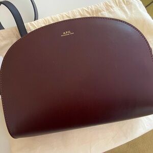A.P.C. Burgundy Leather Handbag